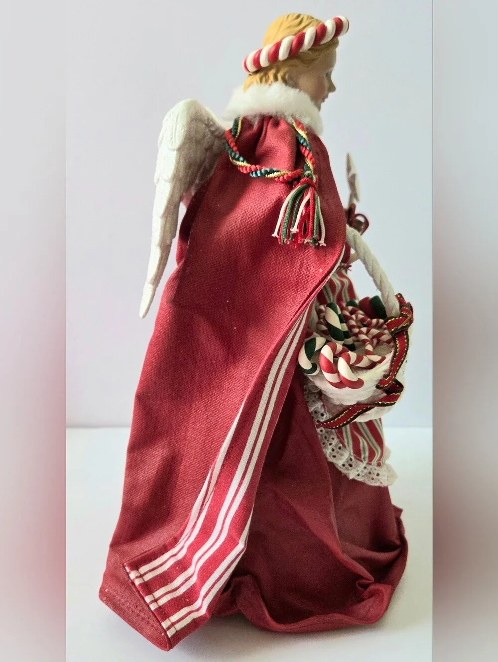 CLOTHTIQUE POSSIBLE DREAMS PEPPERMINT ANGEL TREE TOPPER 10
